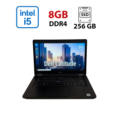 Ноутбук Dell Latitude 5480 / 14" (1920x1080) IPS / Intel Core i5-7200U (2 (4) ядра по 2.5 - 3.1 GHz) / 8 GB DDR4 / 256 GB SSD M.2 / Intel HD Graphics 620 / NoWebCam