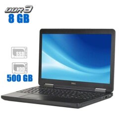 Ноутбук Dell Latitude E5540 / 15.6" (1366x768) TN / Intel Core i3-4030U (2 (4) ядра по 1.9 GHz) / 8 GB DDR3 / 120 GB SSD + 500 GB HDD / Intel HD Graphics 4400 / WebCam / DVD-RW