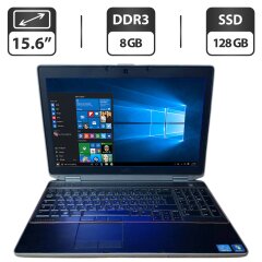 Ноутбук Dell Latitude E6520 / 15.6" (1600x900) TN / Intel Core i5-2540M (2 (4) ядра по 2.6 - 3.3 GHz) / 8 GB DDR3 / 128 GB SSD / Intel HD Graphics 3000 / WebCam