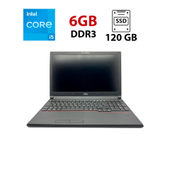 Ноутбук Fujitsu Lifebook E554 / 15.6'' (1920x1080) TN / Intel Core i5-4210M (2 (4) ядра по 2.6 - 3.2 GHz) / 6 GB DDR3 / 120 GB SSD / Intel HD Graphics 4600 / WebCam / Нету АКБ