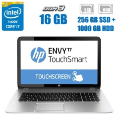 Ноутбук HP Envy 17-J153CL / 17.3" (1600x900) TN Touch / Intel Core i7-4700MQ (4 (8) ядра по 2.4 - 3.4 GHz) / 16 GB DDR3 / 256 GB SSD NEW + 1000 GB HDD / Intel HD Graphics 4600 / WebCam 