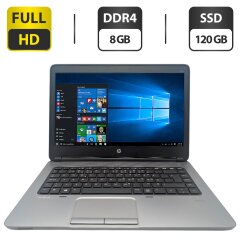 Ноутбук Б-клас HP ProBook 645 G3 / 14" (1920x1080) IPS / AMD Pro A10-8730B (4 ядра по 2.4 - 3.3 GHz) / 8 GB DDR4 / 120 GB SSD / AMD Radeon R5 Graphics / WebCam