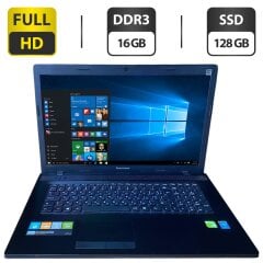Ноутбук Lenovo G710 / 17.3" (1600x900) TN / Intel Core i7-4702MQ (4 (8) ядра по 2.2 - 3.2 GHz) / 16 GB DDR3 / 128 GB SSD / Intel HD Graphics 4600 / WebCam / DVD-ROM