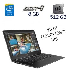 Рабочая станция HP ZBook Studio G3 / 15.6" (1920x1080) IPS / Intel Core i5-6300HQ (4 ядра по 2.3 - 3.2 GHz) / 8 GB DDR4 / 512 GB SSD / nVidia Quadro M1000M, 4 GB GDDR5, 128-bit / WebCam / DVD-ROM / Fingerprint