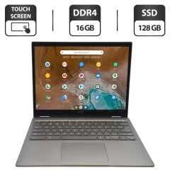 Ультрабук-трансформер Acer ChromeBook Spin 713 / 13.5" (2256x1504) IPS Touch / Intel Core i7-10510U (4 (8) ядра по 1.8 - 4.9 GHz) / 16 GB DDR4 / 128 GB SSD / Intel UHD Graphics / WebCam / ChromeOS