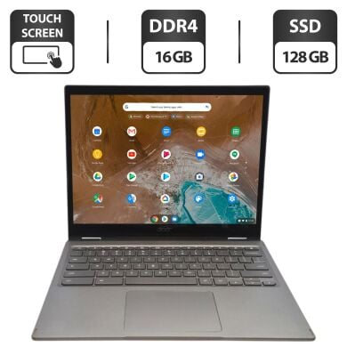Ультрабук-трансформер Acer ChromeBook Spin 713 / 13.5" (2256x1504) IPS Touch / Intel Core i7-10510U (4 (8) ядра по 1.8 - 4.9 GHz) / 16 GB DDR4 / 128 GB SSD / Intel UHD Graphics / WebCam / ChromeOS