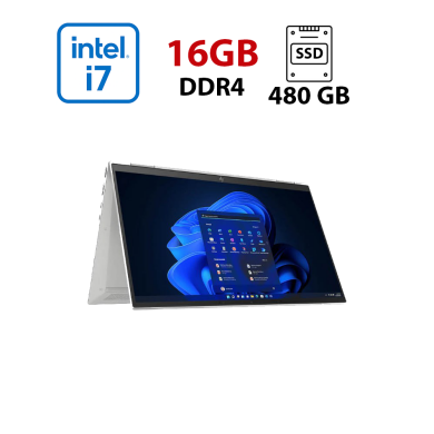 Ультрабук-трансформер HP EliteBook x360 1030 G7 / 13.3" (1920x1080) IPS Touch / Intel Core i7-10710U (6 (12) ядер по 1.1 - 4.7 GHz) / 16 GB DDR4 / 480 GB SSD / Intel Iris Xe Graphics / WebCam