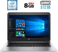 Ультрабук Б-клас HP EliteBook Folio 1040 G3 / 14" (1920x1080) TN / Intel Core i7-6600U (2 (4) ядра по 2.6 - 3.4 GHz) / 8 GB DDR4 / 512 GB SSD M.2 / Intel HD Graphics 520 / WebCam / HDMI
