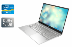 Ультрабук Б-клас HP Pavilion 15-eg1077nr / 15.6" (1920x1080) IPS / Intel Core i7-1195G7 (4 (8) ядра по 1.3 - 5.0 GHz) / 16 GB DDR4 / 512 GB SSD / Intel Iris Xe Graphics / WebCam / Windows 10