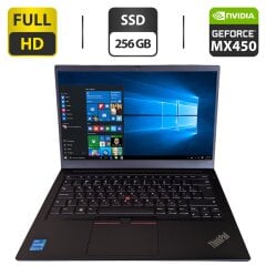 Ультрабук Lenovo ThinkPad E14 Gen 2 / 14" (1920x1080) IPS / Intel Core i5-1135G7 (4 (8) ядра по 4.3 GHz) / 16 GB DDR4 / 256 GB SSD / nVidia GeForce MX450, 2 GB GDDR6, 64-bit / WebCam
