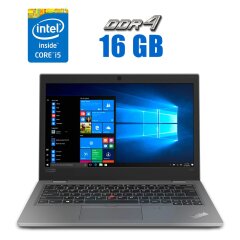 Ультрабук Б-клас Lenovo ThinkPad L390 / 13.3" (1920x1080) TN / Intel Core i5-8265U (4 (8) ядра по 1.6 - 3.9 GHz) / 8 GB DDR4 / 256 GB SSD / Intel UHD Graphics / WebCam / HDMI