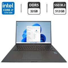 Ультрабук Б-класс LG Gram 17 / 17" (2560x1600) IPS / Intel Core i7-1260P (12 (16) ядер по 2.1 - 4.7 GHz) / 32 GB DDR5 / 512 GB SSD M.2 / Intel Iris Xe Graphics / WebCam