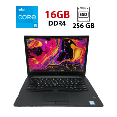 Ультрабук Dell Latitude 7490 / 14" (1920x1080) TN / Intel Core i7-8650U (4 (8) ядра по 1.9 - 4.2 GHz) / 16 GB DDR4 / 256 GB SSD / Intel UHD Graphics 620 / WebCam / Windows 11 Pro