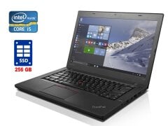 Ноутбук Lenovo ThinkPad T460 / 14" (1366x768) TN / Intel Core i5-6300U (2 (4) ядра по 2.4 - 3.0 GHz) / 8 GB DDR4 / 256 GB SSD / Intel HD Graphics 520 / WebCam