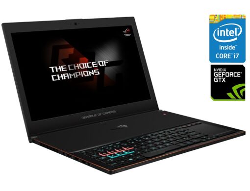 Ігровий ноутбук Asus ROG Zephyrus GX501 / 15.6" (1920x1080) IPS / Intel Core i7-7700HQ (4 (8) ядра по 2.8 - 3.8 GHz) / 24 GB DDR4 / 1000 GB SSD / nVidia GeForce GTX 1080 Max-Q, 8 GB GDDR5, 256-bit / WebCam / Win 10