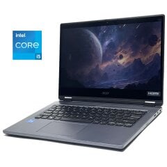 Ультрабук-трансформер Б-клас Acer Travelmate P414-51 / 14" (1920x1080) IPS Touch / Intel Core i5-1135G7 (4 (8) ядра по 1.5 - 4.2 GHz) / 8 GB DDR4 / 256 GB SSD / Intel Iris Xe Graphics / WebCam / Win 11