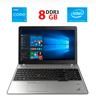 Ноутбук Lenovo ThinkPad E550 / 15.6" (1366x768) TN / Intel Core i5-5200U (2 (4) ядра по 2.2 - 2.7 GHz) / 8 GB DDR3 / 256 GB SSD / Intel HD Graphics 5500 / USB 3.0 / HDMI Ноутбук Lenovo ThinkPad E550 / 15.6" (1366x768) TN / Intel Core i5-5200U (2 (4) ядра по 2.2 - 2.7 GHz) / 8 GB DDR3 / 256 GB SSD / Intel HD Graphics 5500 / USB 3.0 / HDMI