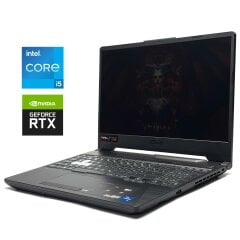 Игровой ноутбук Asus TUF Gaming F15 FX506HM / 15.6" (1920x1080) IPS / Intel Core i5-11400H (6 (12) ядер по 2.7 - 4.5 GHz) / 16 GB DDR4 / 512 GB SSD / nVidia GeForce RTX 3060, 6 GB GDDR6, 192-bit / WebCam / Win 11