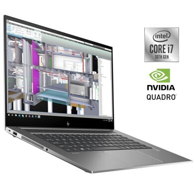 Мобільна рабоча станція HP ZBook Studio G7 / 15.6" (1920x1080) IPS / Intel Core i7-10850H (6 (12) ядер по 2.7 - 5.1 GHz) / 32 GB DDR4 / 512 GB SSD NVMe / nVidia Quadro RTX 4000 Max-Q, 8 GB GDDR6, 256-bit / WebCam