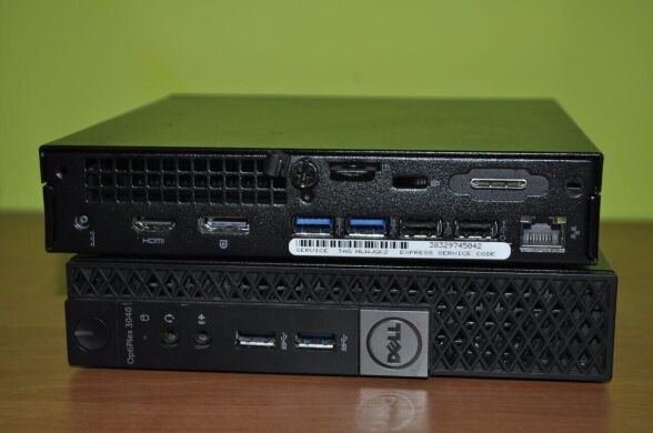 Неттоп Dell OptiPlex 3040 Micro USFF / Intel Core i5-6500T (4 ядра по 2.5 - 3.1 GHz) / 8 GB DDR3 / 1000 GB SSD / Intel HD Graphics 530 / Windows 11 Pro / Блок питания