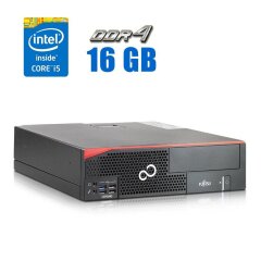 Компьютер Fujitsu Esprimo D956 SFF / Intel Core i5-6400 (4 ядра по 2.7 - 3.3 GHz) / 16 GB DDR4 / 480 GB SSD / Intel HD Graphics 530 / DVI