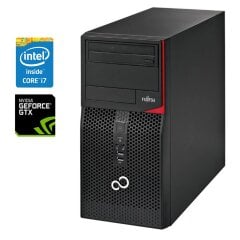 Игровой ПК Fujitsu Esprimo P410 E85+ Tower / Intel Core i7-2600 (4 (8) ядра по 3.4 - 3.8 GHz) / 16 GB DDR3 / 240 GB SSD + 1000 GB HDD / nVidia GeForce GTX 750 Ti, 2 GB GDDR5, 128-bit / DVD-ROM / Win 10 Pro + Кабель питания