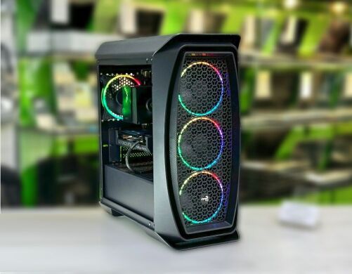 Новый игровой ПК AeroCool Aero One Eclipse Tower / Intel Core i5-12400F (6 (12) ядер по 2.5 - 4.4 GHz) / 32 GB DDR4 / 512 GB SSD / nVidia GeForce RTX 4060, 8 GB GDDR6, 128-bit / 500W / Win 11
