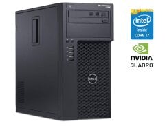 Рабочая станция Б-класс Dell Precision T1700 Tower / Intel Core i7-4770 (4 (8) ядра по 3.4 - 3.9 GHz) / 16 GB DDR3 / 256 GB SSD + 1000 GB HDD / nVidia Quadro K620, 2 GB DDR3, 128-bit / DVD-RW