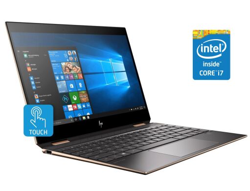 Ультрабук-трансформер Б-класс HP Spectre x360 13-ap0033dx / 13.3" (1920x1080) IPS Touch / Intel Core i7-8565U (4 (8) ядра по 1.8 - 4.6 GHz) / 16 GB DDR4 / 256 GB SSD / Intel UHD Graphics 620 / WebCam / Win 10 Home