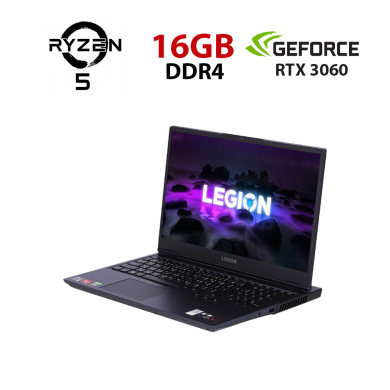 Ігровий ноутбук Lenovo Legion 5 15ACH6H / 15.6" (1920x1080) IPS / AMD Ryzen 5 5600H (6 (12) ядер по 3.3 - 4.2 GHz) / 16 GB DDR4 / 960 GB SSD / nVidia GeForce RTX 3060, 6 GB GDDR6, 192-bit / WebCam