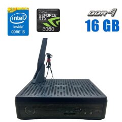 Неттоп Zotac Zbox MAGNUS EN52060V USFF / Intel Core i5-9300H (4 (8) ядра по 2.4 - 4.1 GHz) / 16 GB DDR4 / 512 GB SSD M.2 / nVidia GeForce RTX 2060, 6 GB GDDR6, 192-bit / WiFi + Блок питания