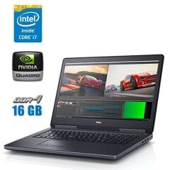 Мобільна робоча станція Dell Precision 7520 / 15.6" (1920x1080) IPS / Intel Core i7-7700HQ (4 (8) ядра по 2.8 - 3.8 GHz) / 16 GB DDR4 / 256 GB SSD + 1000 GB HDD / nVidia Quadro M1200, 4 GB GDDR5, 128-bit / WebCam