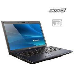 Ноутбук Б-класс Lenovo G560e / 15.6" (1366x768) TN / Intel Celeron T3500 (2 ядра по 2.1 GHz) / 4 GB DDR3 / 120 GB SSD / Intel GMA 4500MHD Graphics / WebCam / АКБ не держит