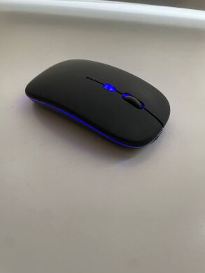 Новая беспроводная бесшумная RGB мышь / Оптическая (1000-1600 DPI) / Аккумулятор 500 mAh / USB 2.4 GHz / 70 г / microUSB кабель