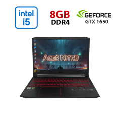 Ігровий ноутбук Б-клас Acer Nitro AN515-55 / 15.6" (1920x1080) IPS / Intel Core i5-10300H (4 (8) ядра по 2.5 - 4.5 GHz) / 8 GB DDR4 / 256 GB SSD / nVidia GeForce GTX 1650, 4 GB GDDR6, 128-bit / WebCam / HDMI