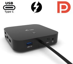 Док-станция i-Tec C31DUALDPDOCKPD USB-C Dual Display Docking Station / USB Type-C / DisplayPort / USB 3.0, USB 2.0 / Gigabit Ethernet
