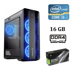 GameMax Moonlight-B Blue Tower / Intel® Core™ i5-7400 (4 ядра по 3.0 - 3.5 GHz) / 16 GB DDR4 / 120 GB SSD+2000 GB HDD / nVidia GeForce GTX 1080 (8 GB GDDR5 256 bit) / 600 W