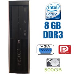 HP Compaq 6000 Pro SFF / Intel Core 2 Quad q6600 (4 ядра по 2.4 GHz) / 8 GB DDR3 / 500 GB HDD