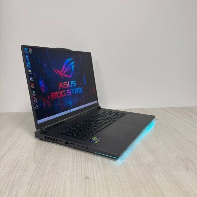 Игровой ноутбук Asus Rog Strix G18 G814jZR / 18" (2560x1600) IPS / Intel Core i9-14900HX (24 (32) ядра по 1.6 - 5.8 GHz) / 32 GB DDR5 / 1000 GB SSD M.2 NVMe / nVidia GeForce RTX 4080, 12 GB GDDR6X, 192-bit / WebCam