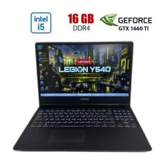 Игровой ноутбук Б-класс Lenovo Legion Y540-15IRH / 15.6" (1920x1080) IPS / Intel Core i5-9300H (4 (8) ядер по 2.4 - 4.1 GHz) / 16 GB DDR4 / 256 GB SSD M.2 NVMe + 1000 GB HDD / nVidia GeForce GTX 1660 Ti, 6 GB GDDR6, 192-bit / WebCam