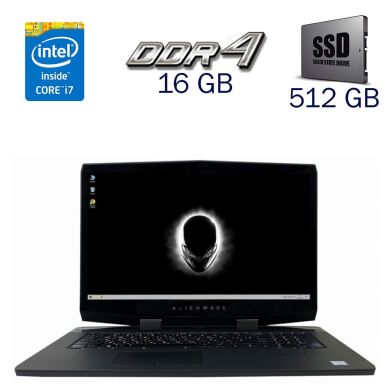 Игровой ноутбук Dell Alienware M17 / 17.3" (1920x1080) IPS / Intel Core i7-8750H (6 (12) ядер по 2.2 - 4.1 GHz) / 16 GB DDR4 / 512 GB SSD / nVidia GeForce RTX 2070, 8 GB GDDR6, 256-bit / WebCam