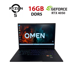 Ігровий ноутбук HP Omen 16z-xd000 / 16.0" (1920x1080) IPS / AMD Ryzen 5 7640HS (6 (12) ядра по 4.3 - 5.0 GHz) / 16 GB DDR5 / 512 GB SSD / nVidia GeForce RTX 4050, 6 GB GDDR6, 96-bit / WebCam