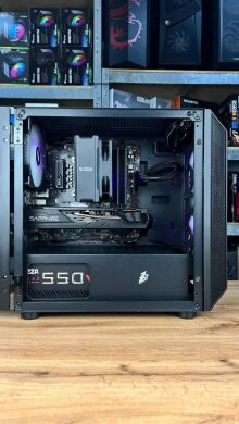 Игровой ПК 1stPlayer D3-3F2-Plus Black Tower / AMD Ryzen 5 3600 (6 (12) ядер по 3.6 - 4.2 GHz) / 16 GB DDR4 / 512 GB SSD M.2 / AMD Radeon RX 5700, 8 GB GDDR6, 256-bit / 550W