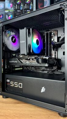 Игровой ПК 1stPlayer D3-3F2-Plus Black Tower / AMD Ryzen 5 3600 (6 (12) ядер по 3.6 - 4.2 GHz) / 16 GB DDR4 / 512 GB SSD M.2 / AMD Radeon RX 5700, 8 GB GDDR6, 256-bit / 550W