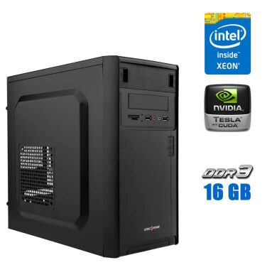 Игровой ПК LogicPower 6103 Tower / Intel Xeon E3-1225 v3 (4 ядра по 3.2 - 3.6 GHz) (аналог i5-4590) / 16 GB DDR3 / 128 GB SSD M.2 NVME + 8 GB SSD / nVidia Tesla K10, 4 GB GDDDR5, 256-bit (аналог nVidia Quadro K5000) / 400W 