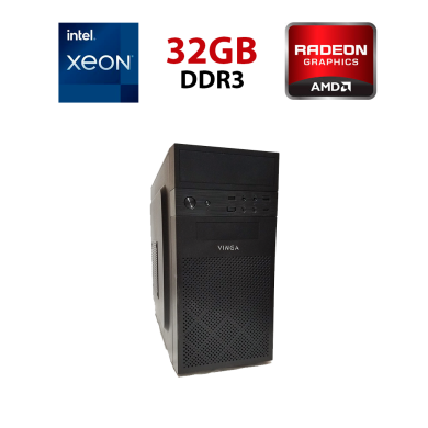 Игровой ПК Vinga CS112B Tower / Intel Xeon E3-1240 v3 (4 (8) ядра по 3.4 - 3.8 GHz) (аналог i7-4770) / 32 GB DDR3 / 256 GB SSD / AMD Radeon R9 270, 2 GB GDDR5, 256-bit Игровой ПК Vinga CS112B Tower / Intel Xeon E3-1240 v3 (4 (8) ядра по 3.4 - 3.8 GHz) (аналог i7-4770) / 32 GB DDR3 / 256 GB SSD / AMD Radeon R9 270, 2 GB GDDR5, 256-bit