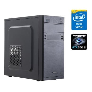 Игровой ПК Vinga CS301B Tower / Intel Xeon E3-1230 v6 (4 (8) ядра по 3.5 - 3.9 GHz) (аналог i7-6700) / 8 GB DDR4 / 128 GB SSD M.2 / nVidia GeForce GTX 750 Ti, 2 GB GDDR5, 128-bit / 400W / Win 10 Pro