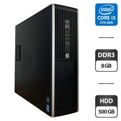 Комп'ютер HP Compaq Elite 8300 SFF / Intel Core i5-2400 (4 ядра по 3.1 - 3.4 GHz) / 8 GB DDR3 / 500 GB HDD / Intel HD Graphics 2500 / VGA