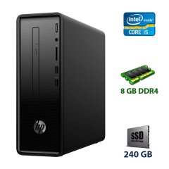 Компьютер HP Slim Desktop PC 290-p0056 / Intel Core i5-8400 (6 ядер по 2.8 - 4.0 GHz) / 8 GB DDR4 / 240 GB SSD / DVD-RW