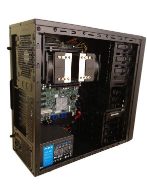 Midi-Tower / 2x Intel Xeon E5-2680 (8 (16) ядер по 2.7 - 3.5 GHz) / 64 GB DDR3 / 1000 GB HDD / 650W